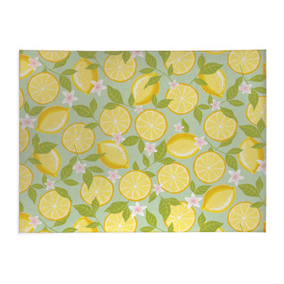 Tapis de cuisine anti-dérapant léger Lemons