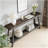 2-Tier Sofa Table with Rustic Farmhouse Style, Extra-Long and Space-Saving Design for Versatile Home Use