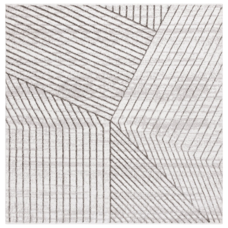 Ambrosane Performance Geometric Rug, Square 6'7"