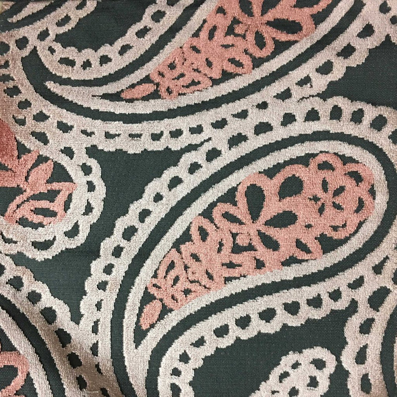 Pippa-Victoria Cut Velvet Upholstery Fabric, Blush