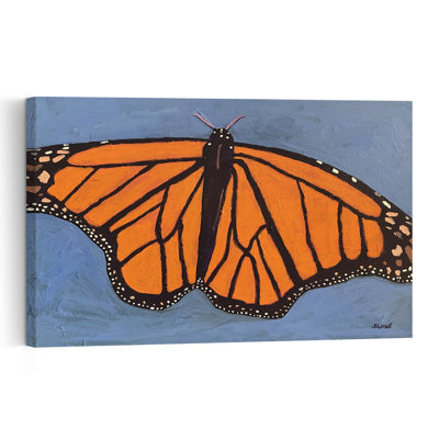 Butterfly Colorful Delicate Vibrant Butterfly Nature Summer Wall Art Print 1 Piece Wrapped Canvas Wall Art
