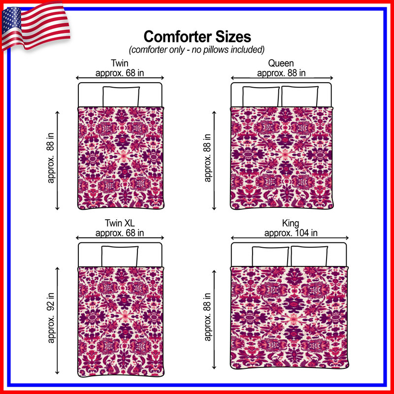Pink Damask Pattern Comforter, Twin