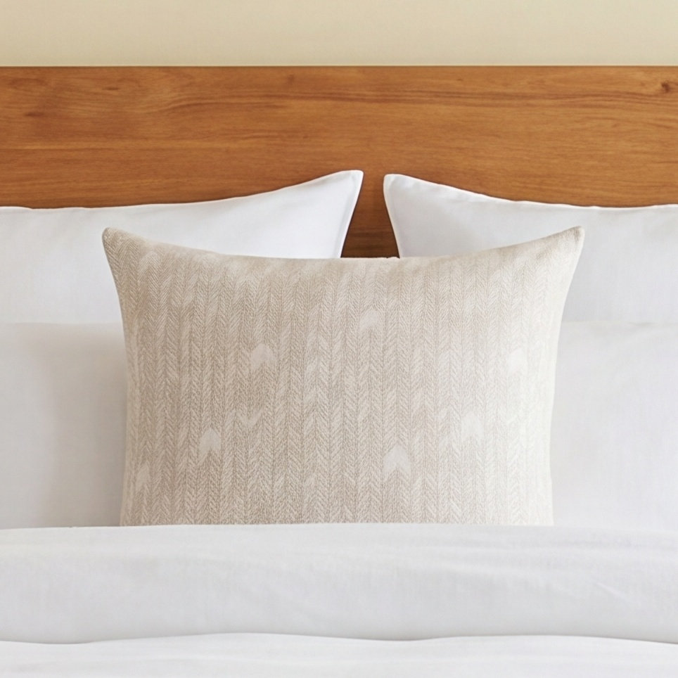 Verbier Cotton Shams, Euro, Beige