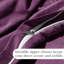 Ensemble de housse de couette en mauve à motif de doublure en microfibre brossée avec fermeture à glissière cachée et attaches d'angle, 1 taie décorative, simple / simple TG-336246575-336246531