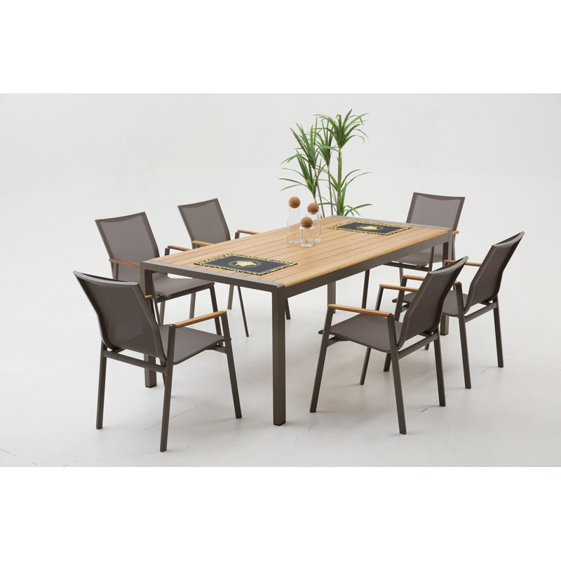 Blizzard 6 - Person Patio Dining Set with Rectangular Table