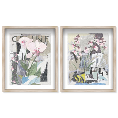 Fine Art Fashion Set Shadowbox Floral & Botanical Print by Oliver Gal, Black Frame, 16 x 20