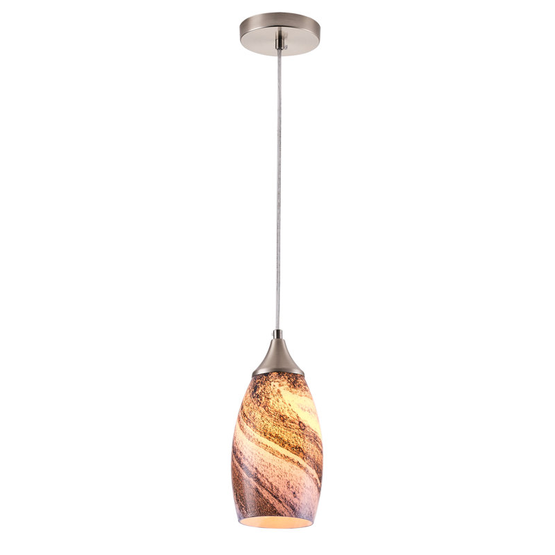 Luminaire suspendu en pot 1 lumière Guthfast, Bleu