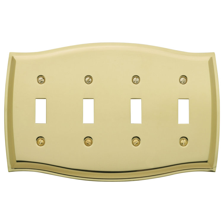 Colonial 4-Gang Toggle Light Switch Wall Plate