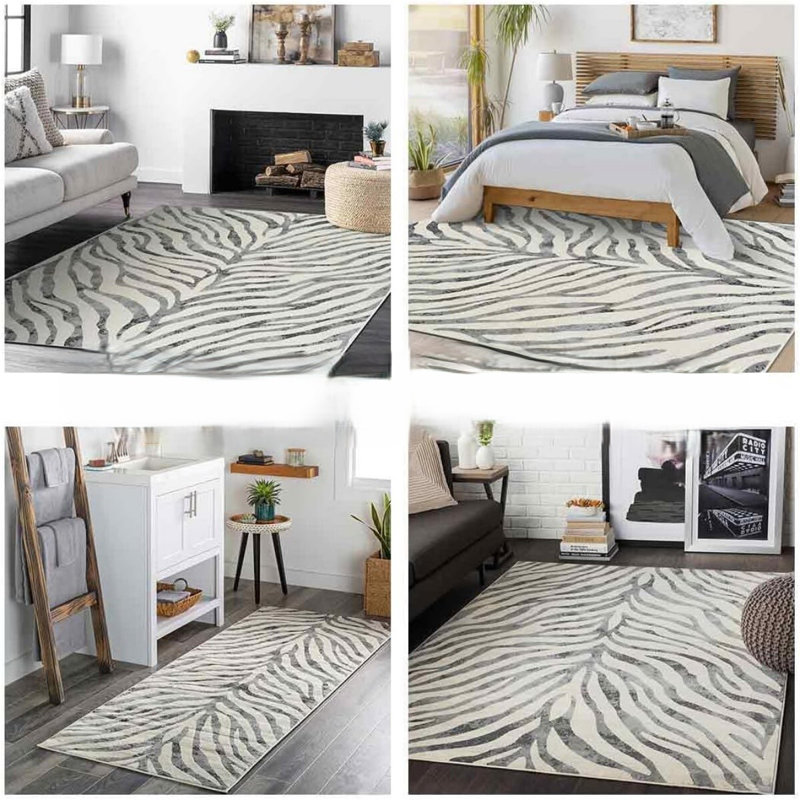 Rectangle 80 cm x 220 cm Geometric Area Rug