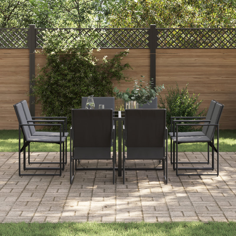 Rectangular 9 - Piece 8 - Person 220Cm L Outdoor Dining Table Set