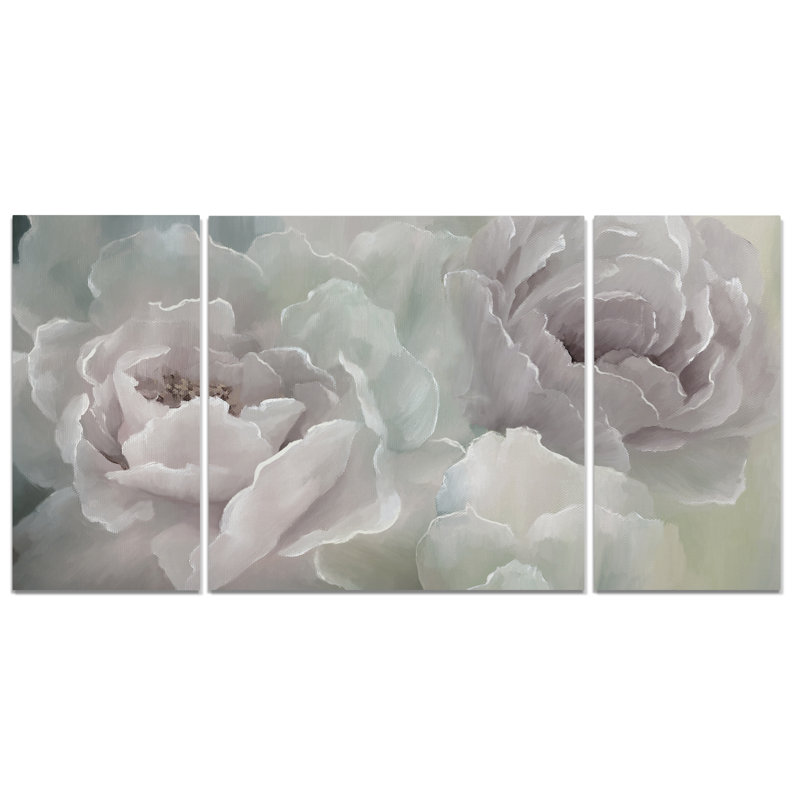 Une reproduction d’impression à multiples images sur toile tendue, "the premium pivoine dentelle"