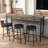 4 Pieces Dining Table Sets, with Fixed Table