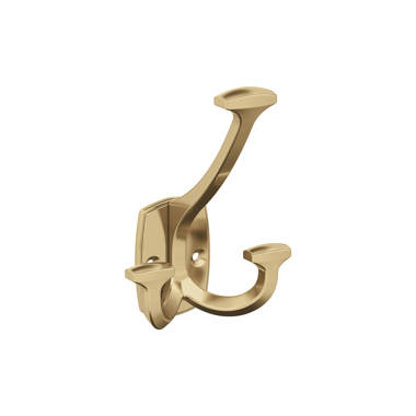 UNIQANTIQ HARDWARE SUPPLY Small Single Prong Solid Brass Coat Hook