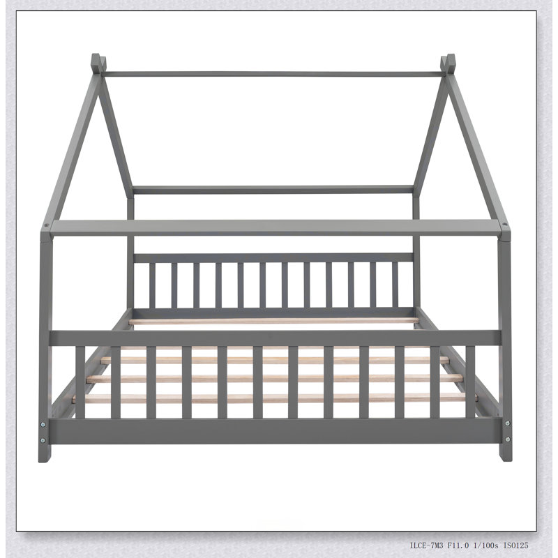 House Bed Wood Bed, Full