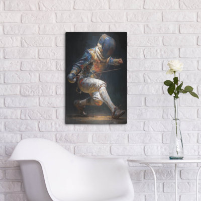  'Fencing Legend 2' by Ann Klee Metal Wall Art, 16" x 24"