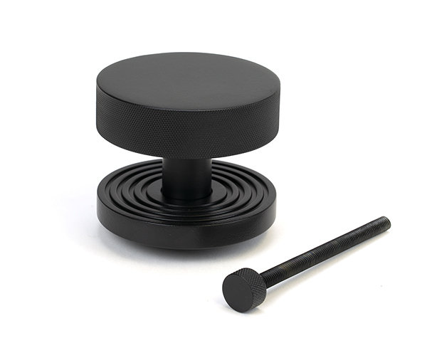 Brompton Single Dummy Door Knob , Matt Black
