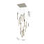 Lustre moderne en chrome avec verre suspendu 15 lumières-1851124917