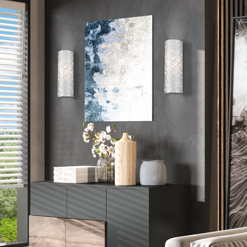 Steel Flush Mounted Sconce, Polished Chrome
