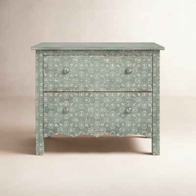Americana 2-Drawer Oak Nightstand