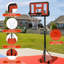 Panier de basketball portatif Roomfitter, hauteur réglable 7,5 à 10 pi, panneau arrière, base stable et roues-113872598