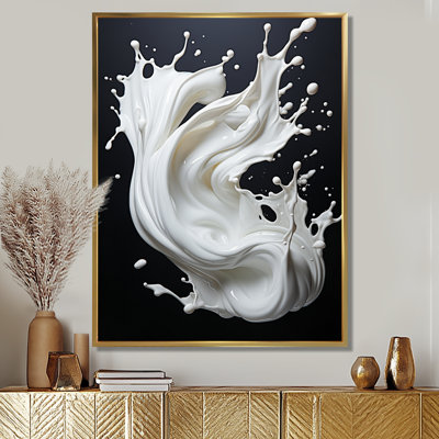 Liquid Art Black White - Liquid Ink Abstract Wall Art Decor
