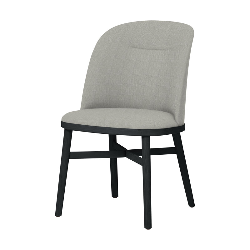 Bund 18'' H Upholstered Dining Chair, Gray Oak, L493 Sanfor Nickel 3475