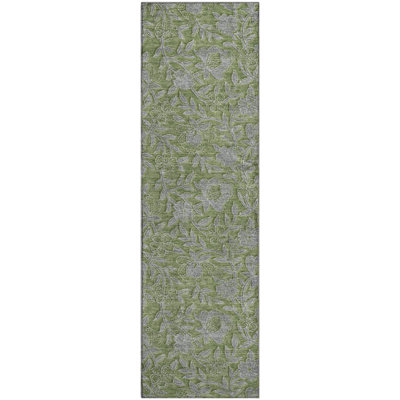 Premium Machine Washable Prisco Olive Rug