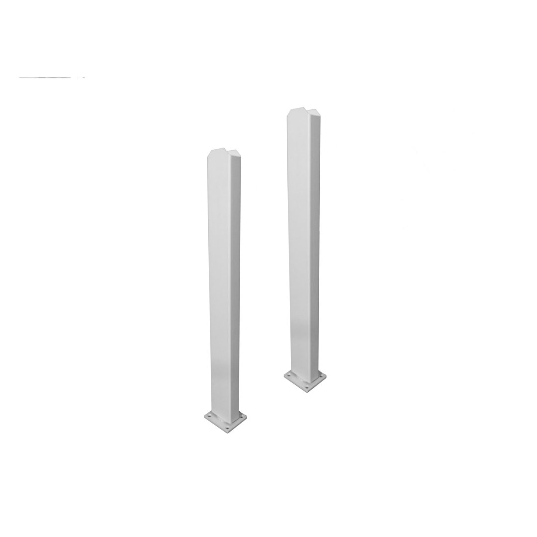 30in H (2 Posts) Surface Mount Posts for Zippity Vinyl Fence or Outdoor Shower Kit, Surface Mount Fence Panels, Picket Fence, or Outdoor Shower Enclosure to a Solid Surface, ZP19011 (Set of 2) Zippity Outdoor Products