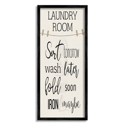 «Laundry Room List», art de la giclée encadrée par CAD