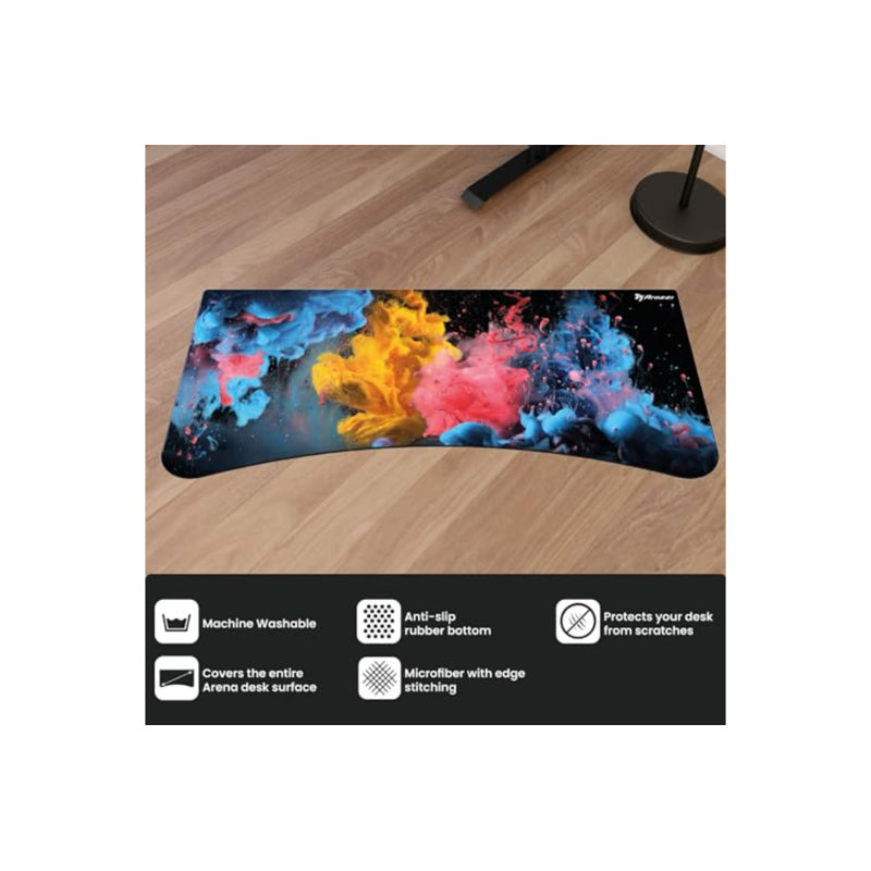  Tapis de souris à surface pleine, interchangeable, résistant à l'eau et lavable avec bords cousus Arena - D017