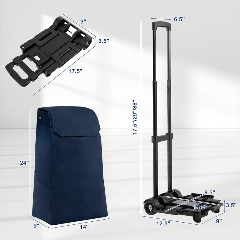 Chariot pliable Costway, Bleu