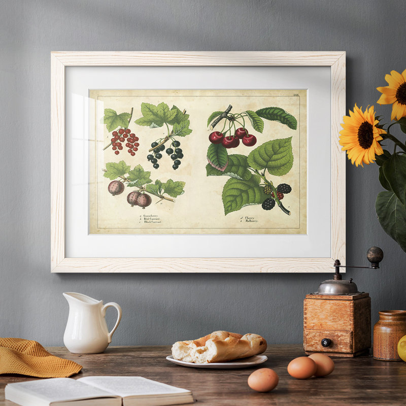 Cuisine fruits III, H 28 po x l 42 po x P 1,5 po, Blanc