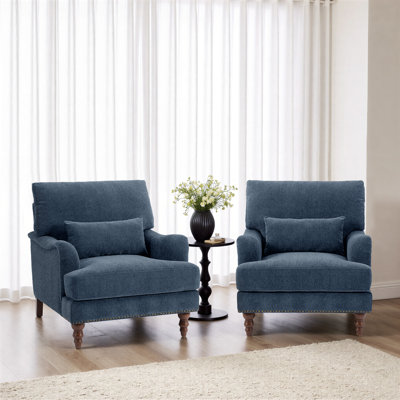 Upholstered Chenille Armchair