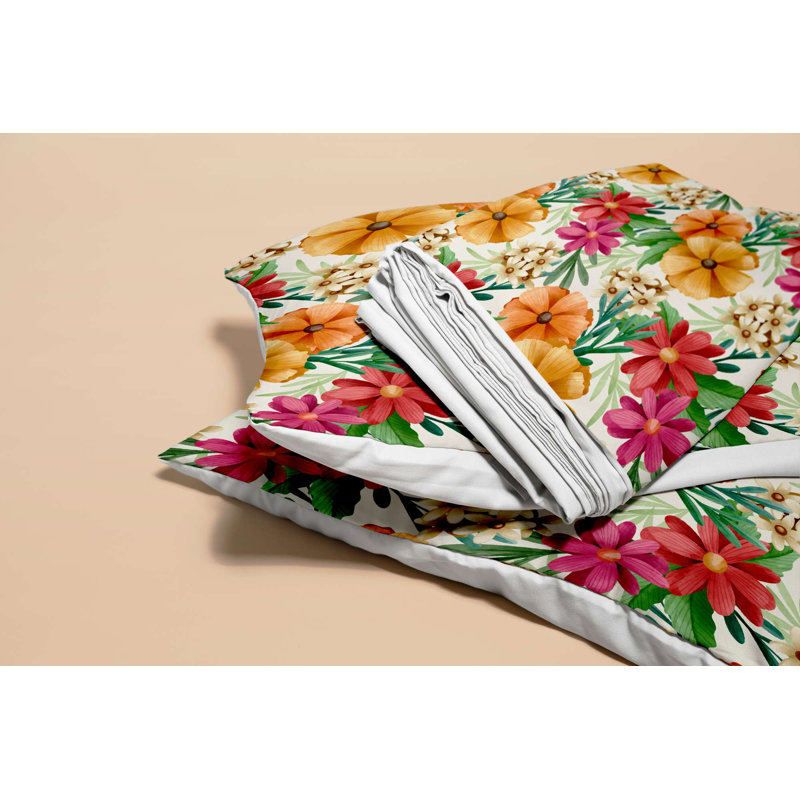 Luxury King Quilt Cover Set (3 Pieces) - 70% Polyester / 30% Cotton, 94.5 x 86.6 inches | Soft & Durable, 120 Thread Count, Button Closure Duvet Cover & Envelope Pillowcases | Machine Washable, Elegant Home Bedding