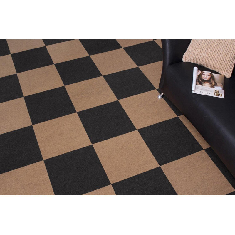 Aubreyelle Felt Singular Tile, Beige, 0.4cm H x 28cm W x 28cm D