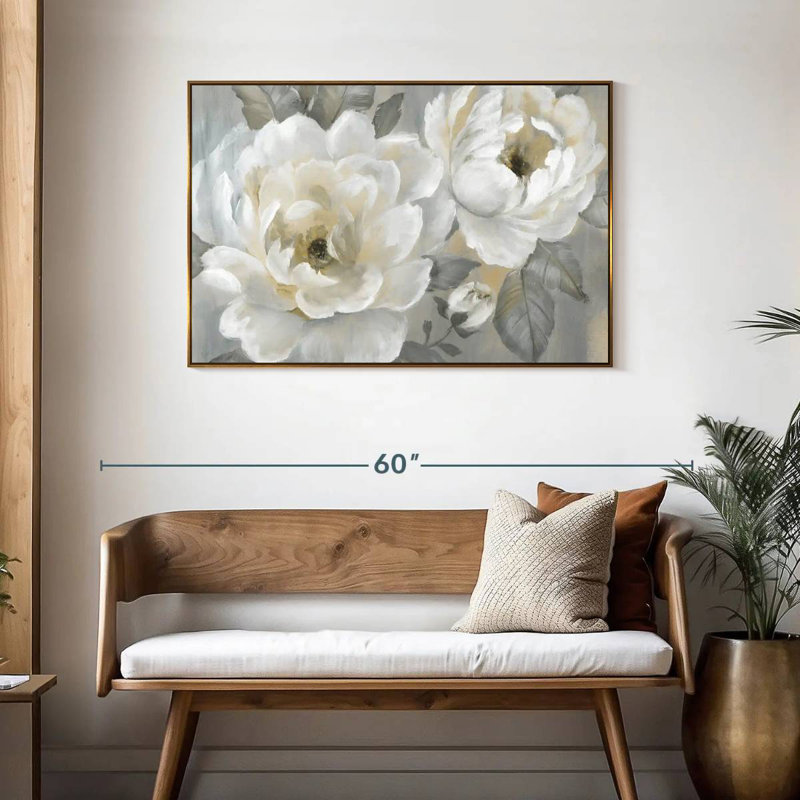Perfect Peonies, Floating Frame Gold, 43" X 29"