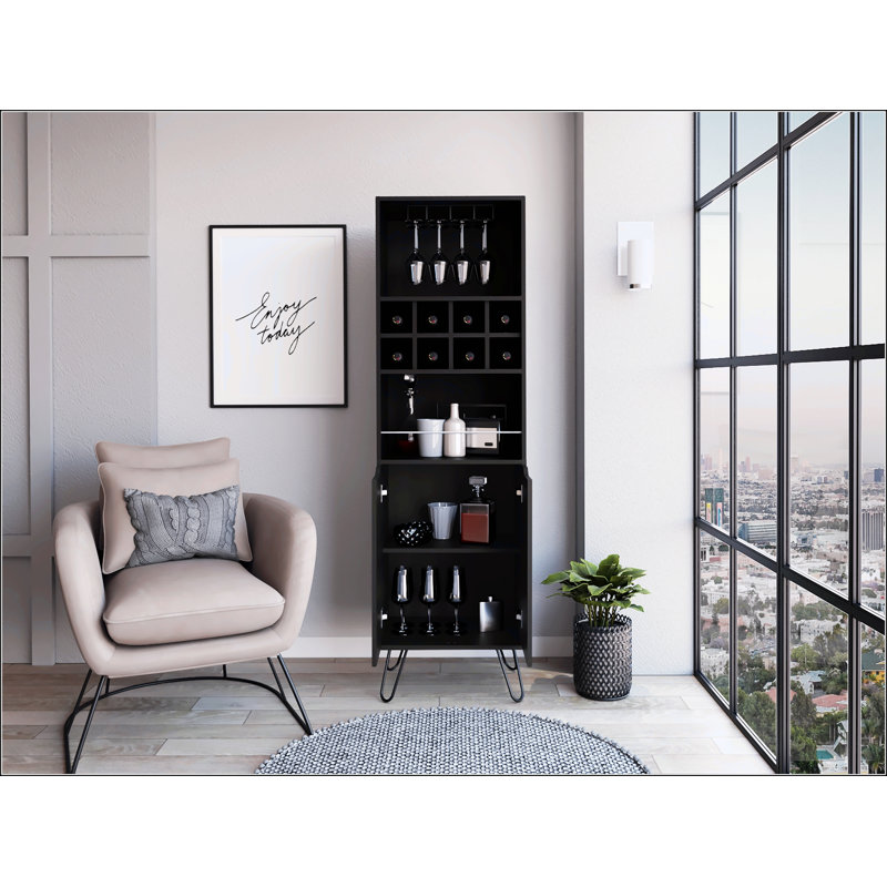 Armoire de bar 8 tablettes à 8 bouteilles