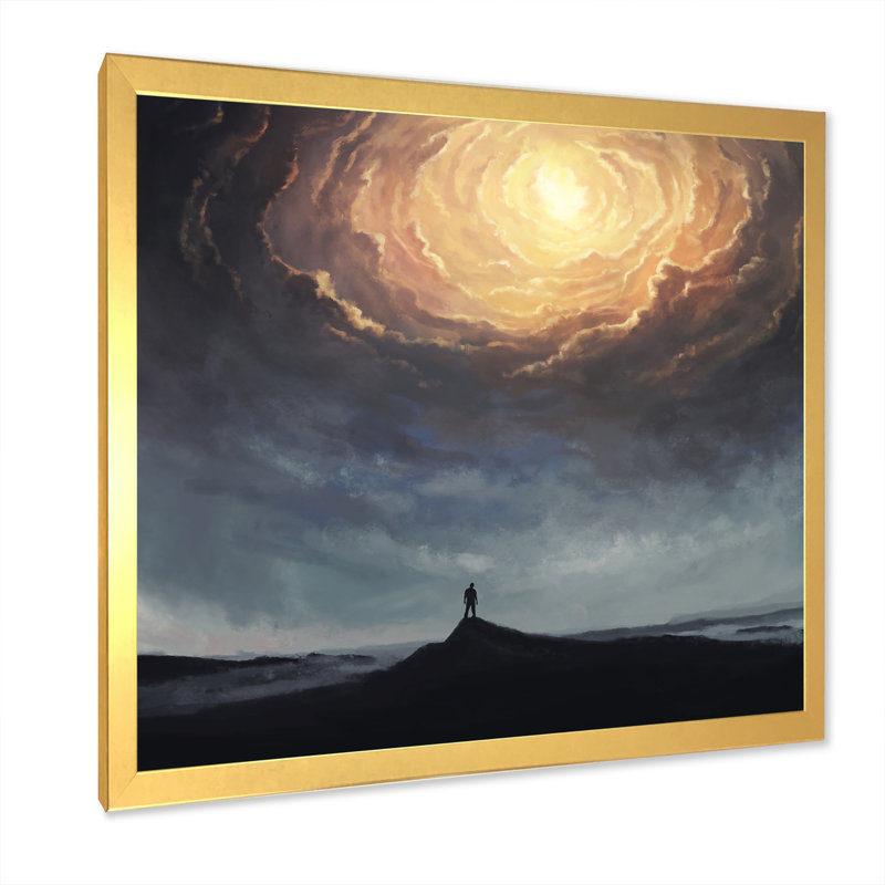 Voie religieuse à travers le ciel - Art mural sur toile traditionnel, H 36 po x l 36 po x P 1,5 po