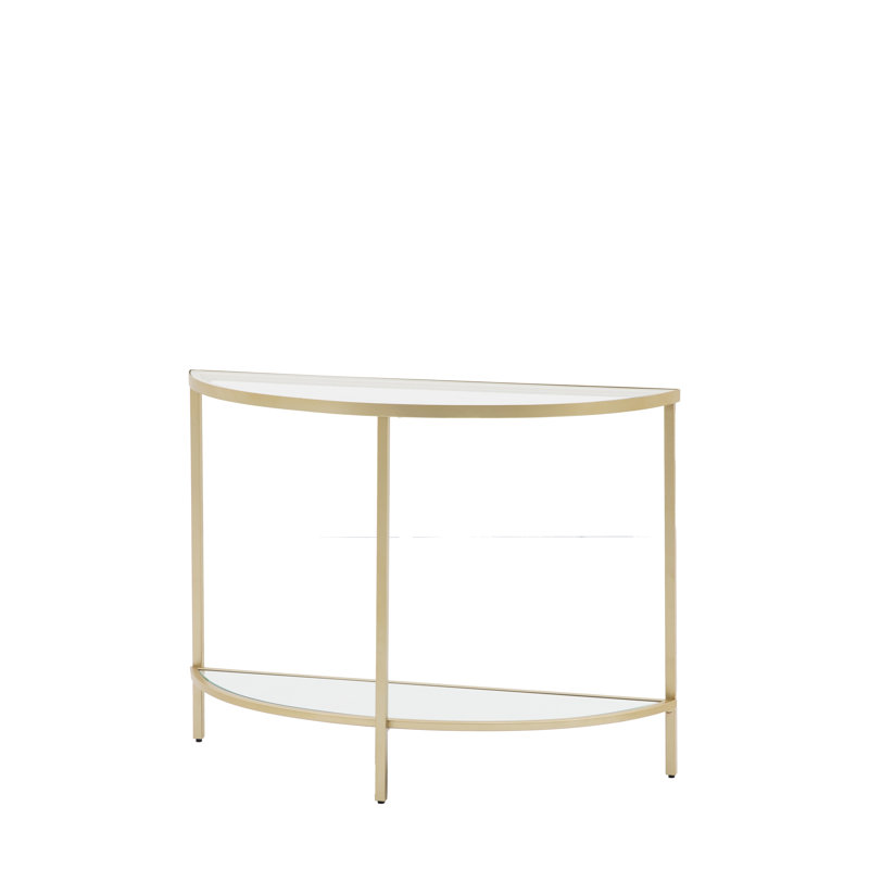 Richman 100cm Glass Top Console Table, Gold