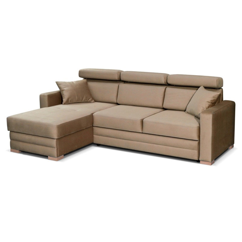 Daveney 3 Seater Sofa Bed, Beige, Fold Out, Right Hand Facing