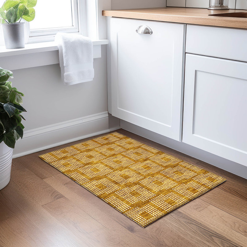 Malek Indoor/Outdoor Area Rug with Non-Slip Backing, Rectangle 1'8" x 2'6"