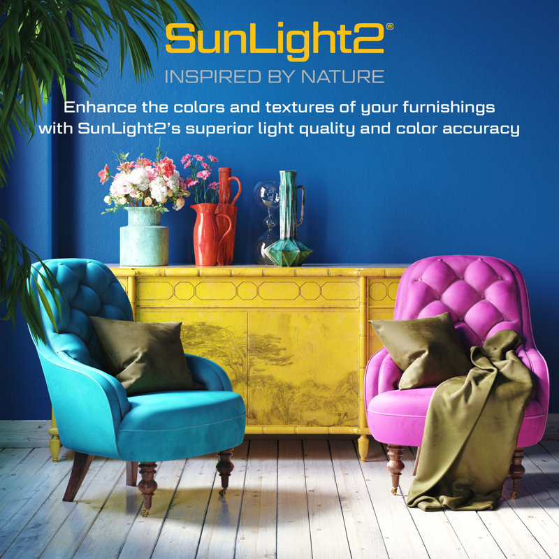 Sunlight2® GU10 120 V CA, ampoule de 7 W, IRC 94, gradation à chaud, 3000 K à 1800 K, angle de faisceau de 24 °, finition argentée.