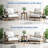 Modern Semi-Nesting Tables Triangle Side Table with Wooden Legs, Set of 2-2095338452