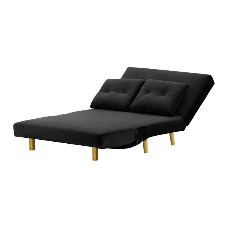 Rolen 2 Seater Sleeper, Light Oak, Black