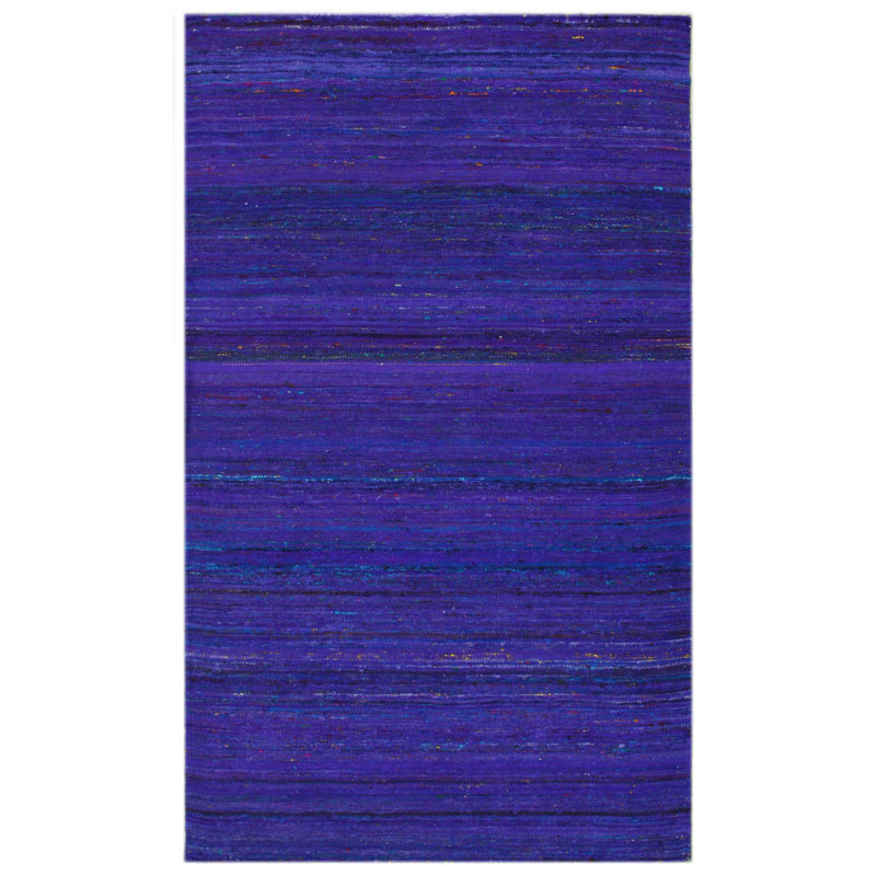 Eideen Silk Striped Indoor Rug, Rectangle 4'7" x 6'7"