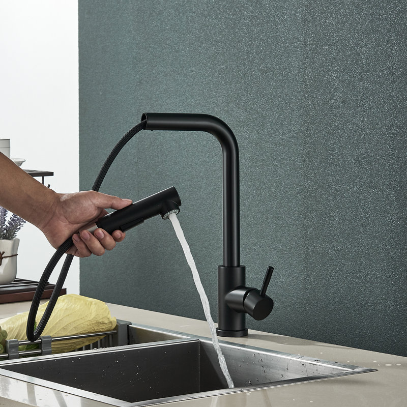 Robinet de cuisine AlenArtWater, Noir mat