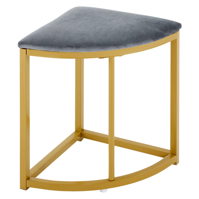 Aarianna 4 - Person Dining Set, Grey/Gold