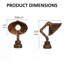 Lampe de table 12,60 po, lampe de bureau en fer rétro bronze 12,60 po