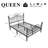 Queen Exquisite Metal Platform Bed with Sturdy and Stable Structure, Spacious Storage, Easy Assembly, Black-393994985-393977108