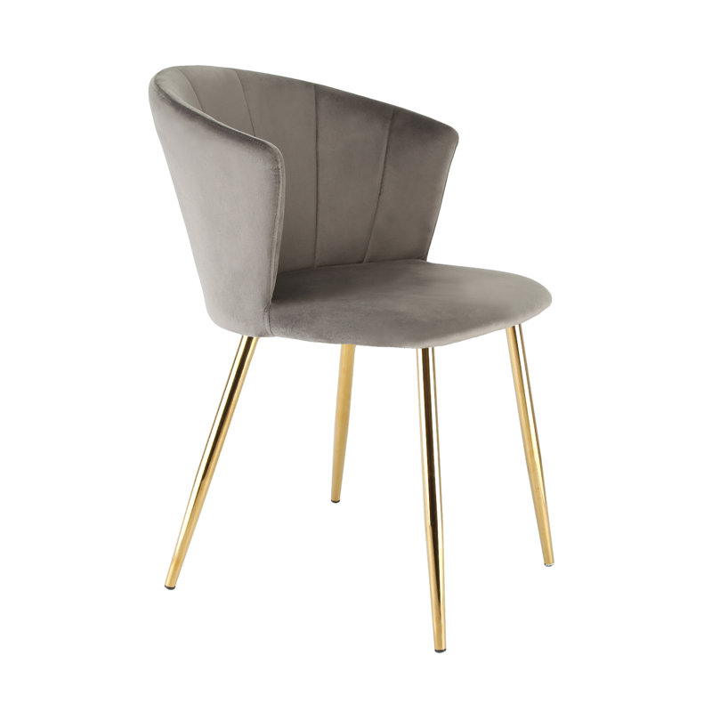 Polster 49cm H Velvet Upholstered Armchair, Grey